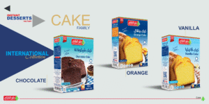 Orange, Vanilla, Chocolate cakes