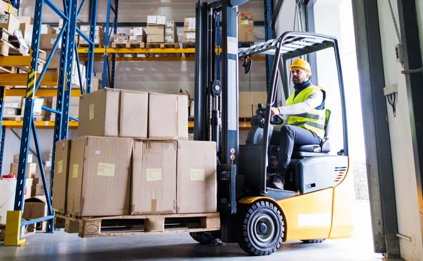 Worker in an FMCG warehouse 